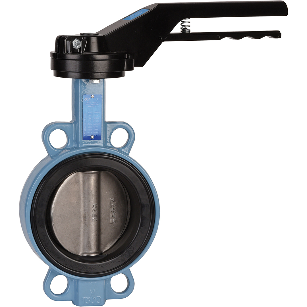 1152-robinet-papillon-TTV-wafer-NBR Robinet à papillon Wafer Excellence fonte/NBR papillon inox DN100