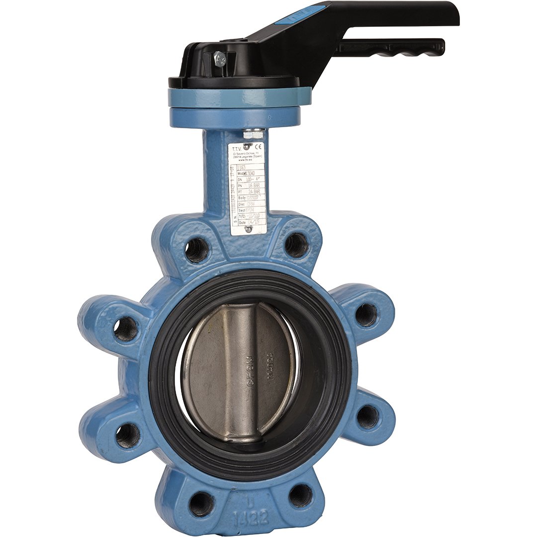 1163-robinet-papillon-TTV-lug-EPDM Robinet à papillon Lug Excellence ACS fonte/EPDM papillon inox DN40
