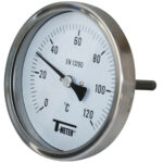 Thermomètre inox axial 100 mm à cadran Ø100