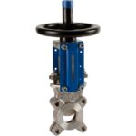 172 - Vanne à guillotine unidirectionnelle inox et siège EPDM DN50