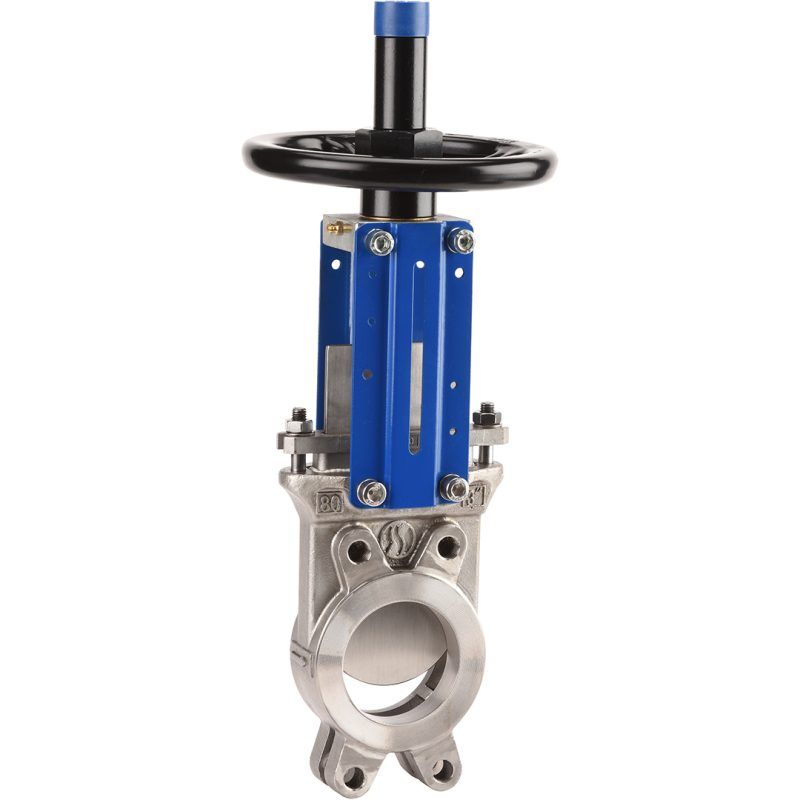 Accueil 33 173 - Vanne à guillotine unidirectionnelle inox et siège métal non étanche DN50