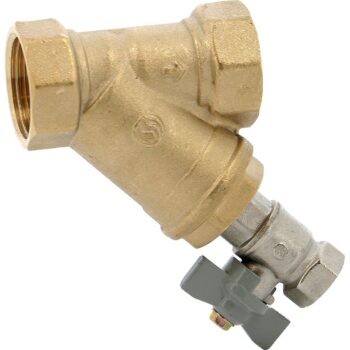 Filtre en Y à tamis laiton avec robinet de rinçage ACS BSP 1/2''