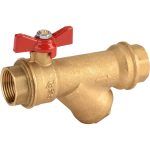 619 - Vanne à sphère laiton avec filtre incorporé 1/2''