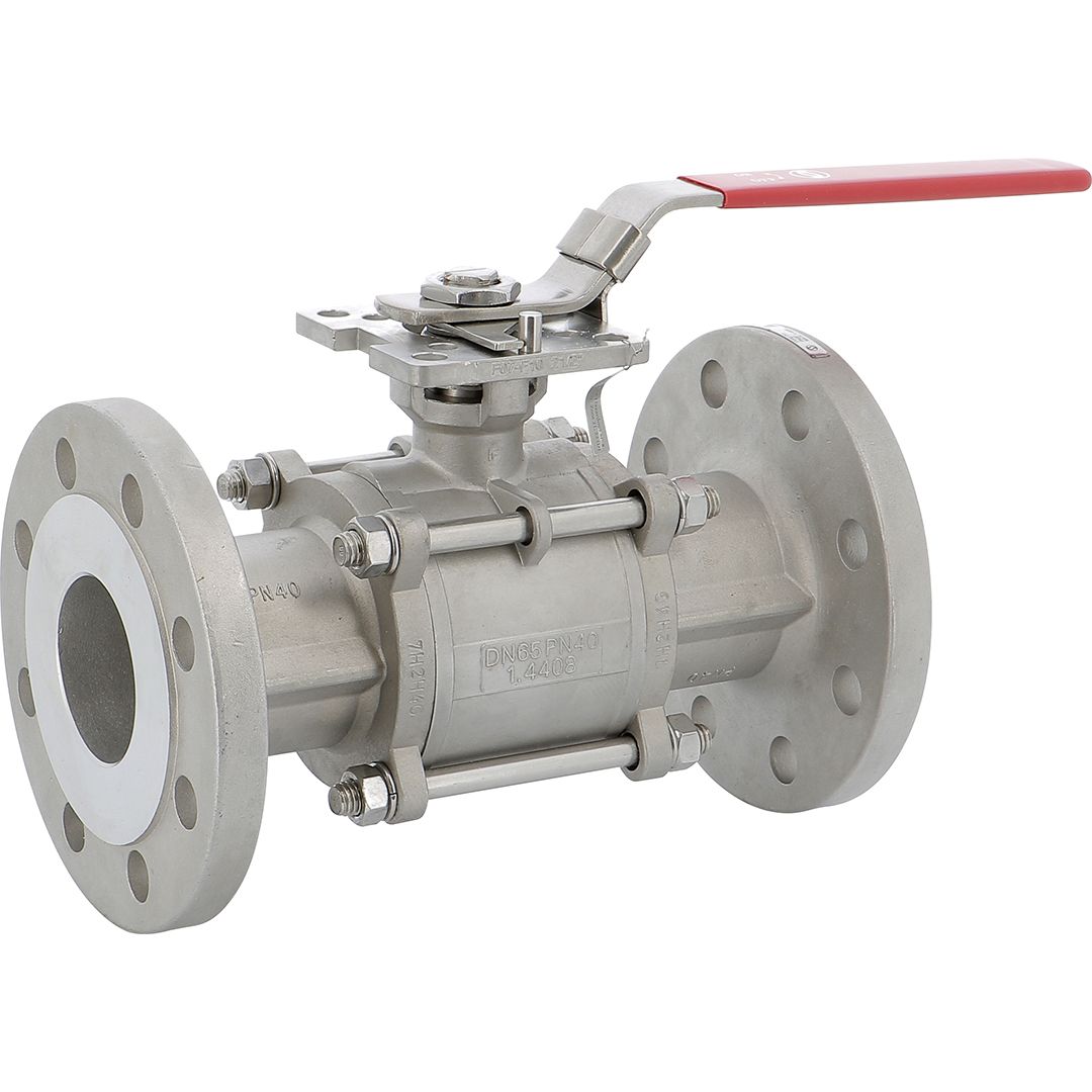 711-vanne-sphere-inox-3pieces-brides-pn40 Robinet à boisseau sphérique 3 pièces Inox à brides PN40 Platine ISO - Fiabilité et contrôle avancé