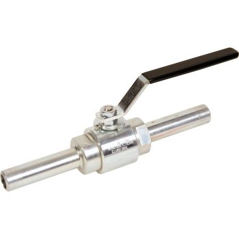 Robinet à tournant sphérique 2 pièces acier embouts L100mm SCH.80 BW 08