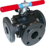 783 - Robinet à tournant sphérique 3 voies acier lumière en L