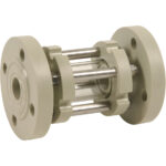 SG PP - Contrôleur de circulation avec brides PN10 PP/FPM DN25