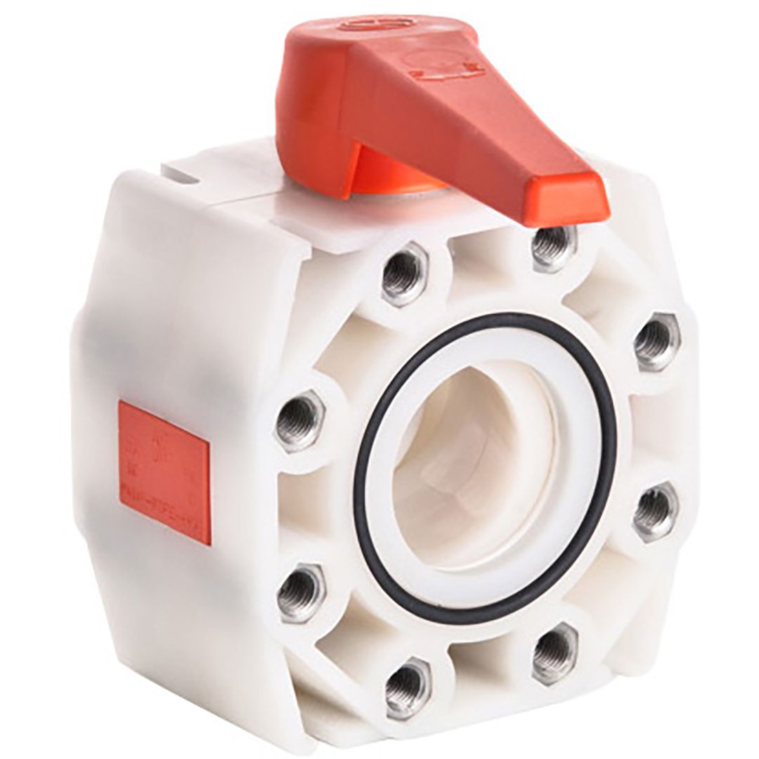 FT51B-C110-PVDF C110 PVDF - Robinet à tournant sphérique STUBBE Wafer PVDF/FPM