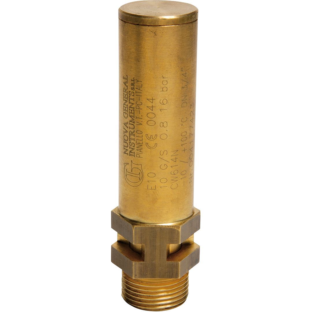 Soupape-2806-LAITON-NGI Soupape HP laiton échappement libre E10S NBR 1/2'' 10 bar