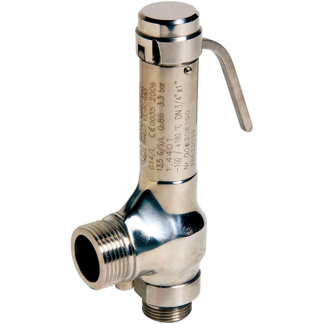 Soupape-Inox-2863-2868-INOX-NGI Soupape en inox à échappement canalisé 10 bars max, 180°C - Contrôle précis de la pression