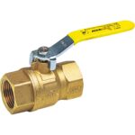 Vanne à boisseau sphérique en laiton PN5 Série Gaz FF avec poignée en acier jaune - Sécurité et performance