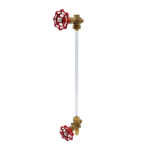 L 135 - Garniture de niveau en laiton avec robinets 3/8'' x 13mm