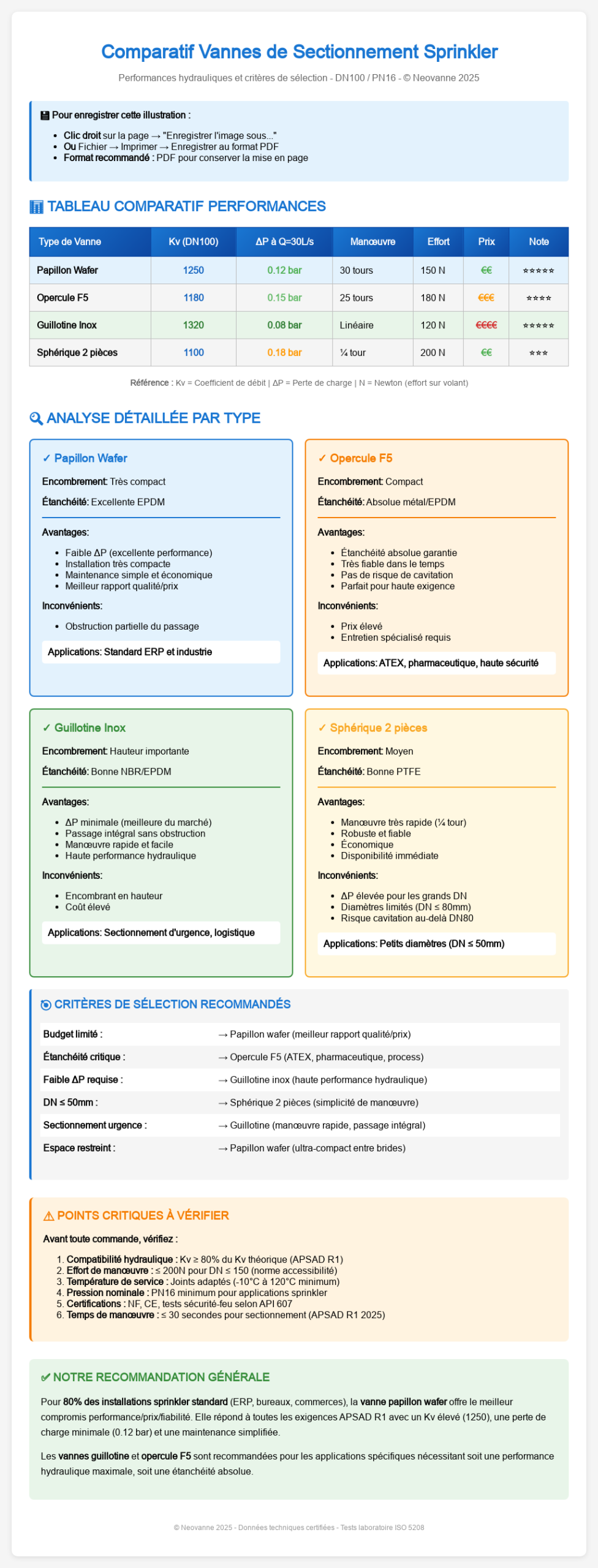 🚨 RÉSEAUX SPRINKLER 2025 : Dimensionnement et Sélection des Vannes de Sectionnement 3 Vannes sectionnement sprinkler comparatif