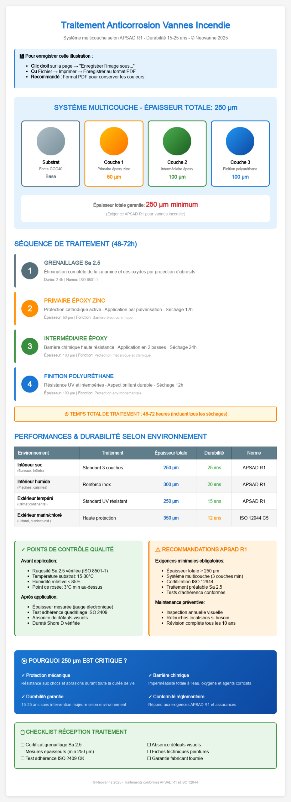 🚨 RÉSEAUX SPRINKLER 2025 : Dimensionnement et Sélection des Vannes de Sectionnement 4 Traitement anticorrosion vannes incendie