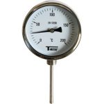 Thermomètre Bimétallique Inox Cadran D100 Radial Plongeur 77mm SFERACO - Réf. 1680