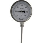 Thermomètre Bimétallique Inox Cadran D100 Radial Plongeur 100mm SFERACO 1681001