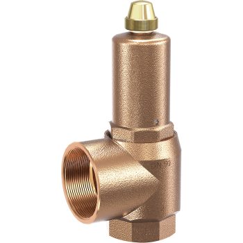 Soupape de sûreté bronze à échappement augmenté sans manomètre — THERMADOR