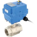 Robinet Sphérique Laiton 502 + Actionneur Électrique TCR-02N Sectoriel — DN8 à DN25