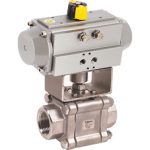 Vanne sphérique inox 703 bridée PN40 avec actionneur — Sectoriel