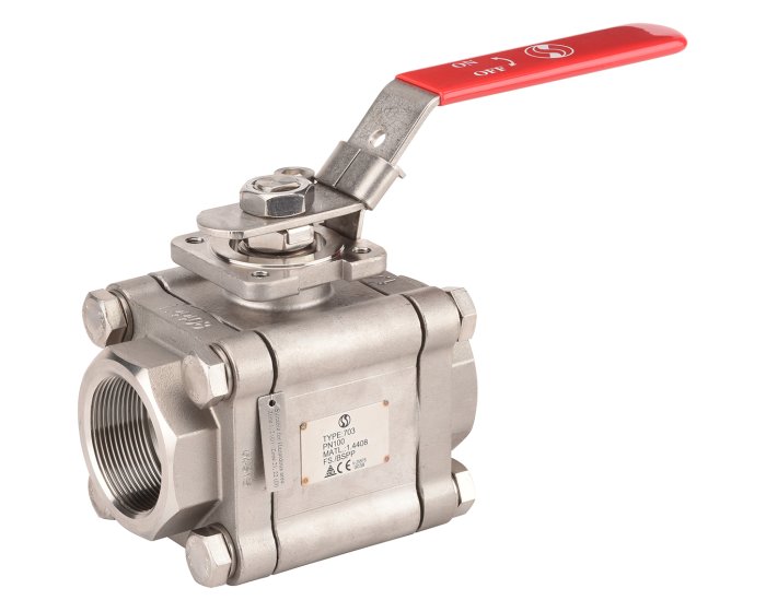 Filetage BSP ou NPT : comment éviter une erreur de raccordement industriel ? 3 Robinet à boisseau sphérique inox 3 pièces avec extrémités filetées BSP, permettant un démontage sans dépose de la tuyauterie