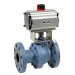 Robinet JC split-body acier ANSI 300 serie 530AIT avec actionneur pneumatique